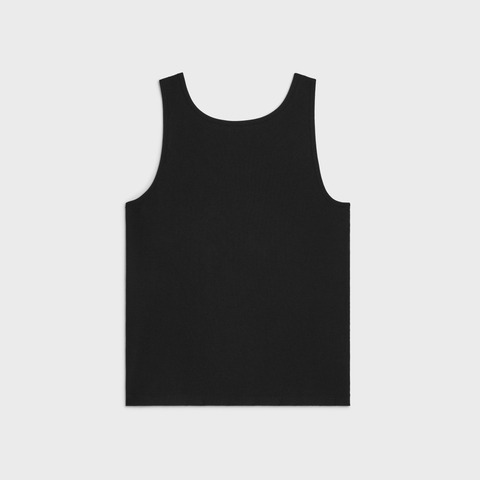 TRIOMPHE TANK TOP - SILK JERSEY BLACK WHITE