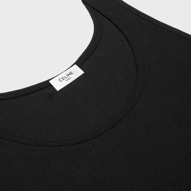 TRIOMPHE TANK TOP - SILK JERSEY BLACK WHITE