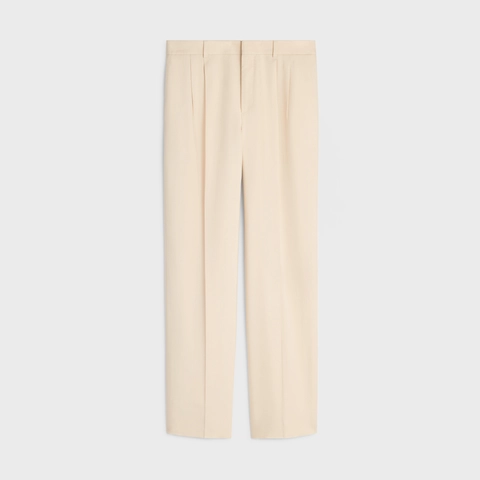 JUDE DOUBLE PLEATED PANTS - SILK PANAMA