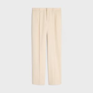 JUDE DOUBLE PLEATED PANTS - SILK PANAMA