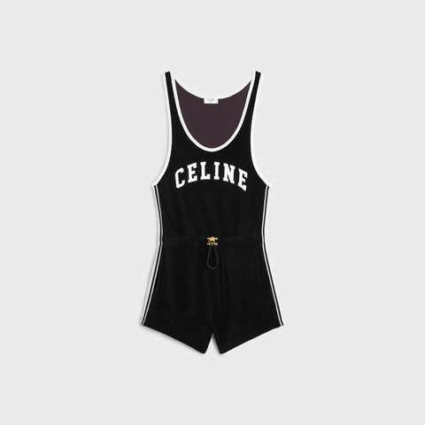 CELINE PLAYSUIT - TERRY JERSEY BLACK/WHITE