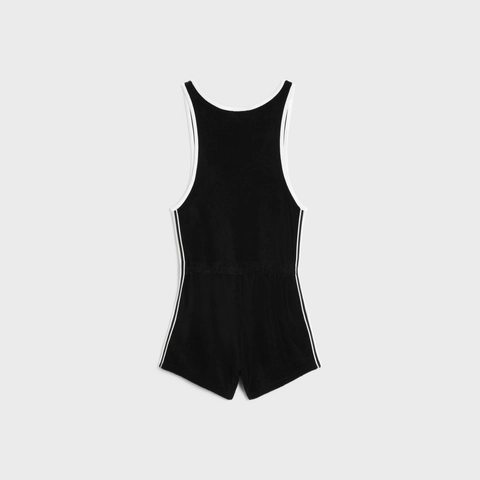 CELINE PLAYSUIT - TERRY JERSEY BLACK/WHITE