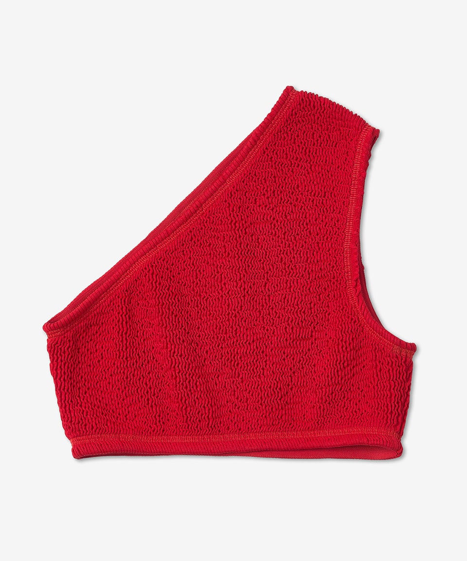 Women's One Shoulder Swimsuit - Red