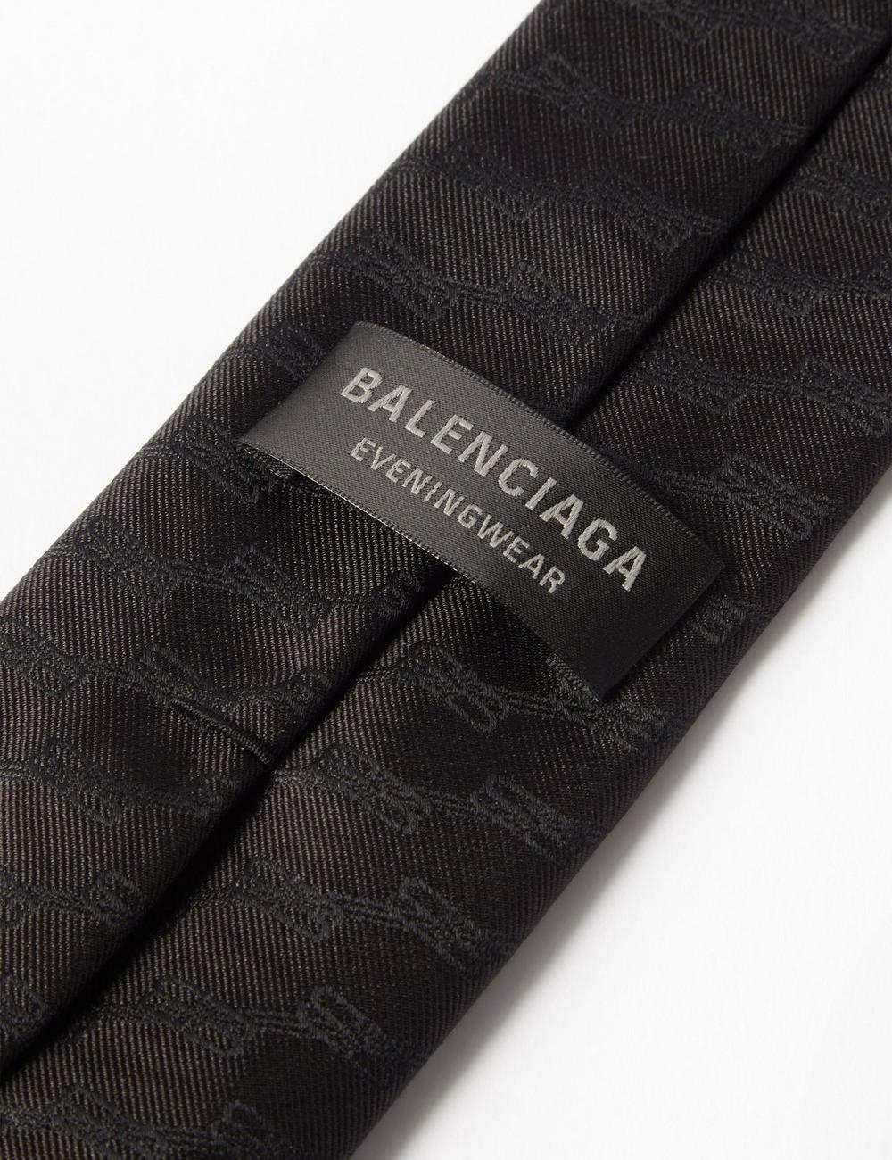 BB-jacquard silk-twill tie