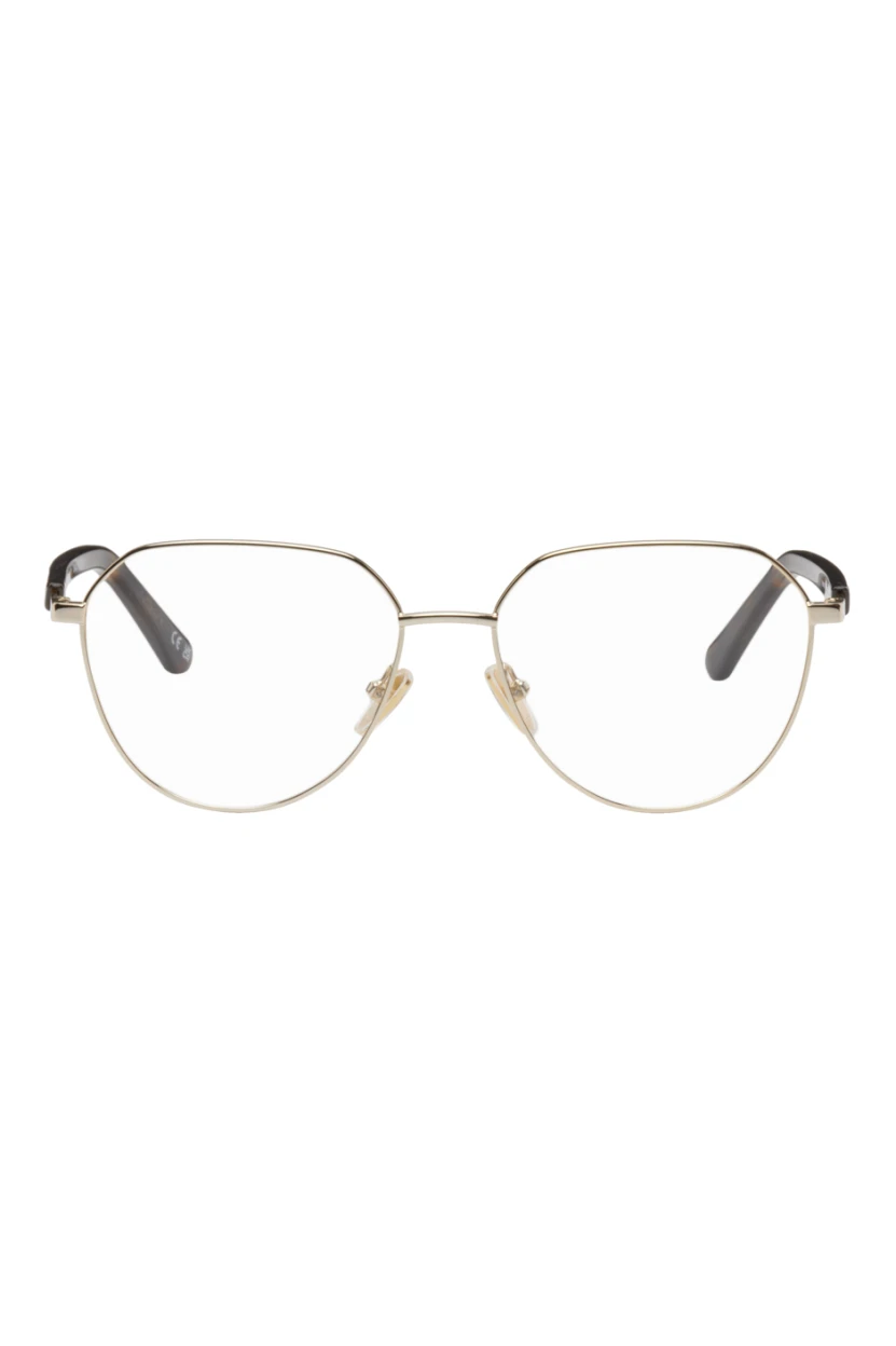 Gold round glasses