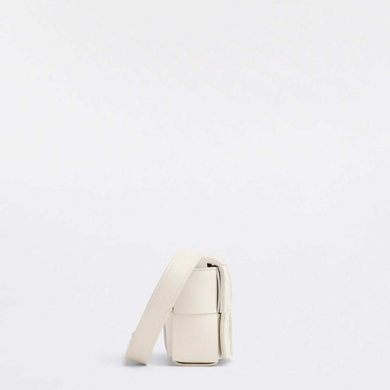 Bottega Veneta Mini Leather Cassette White