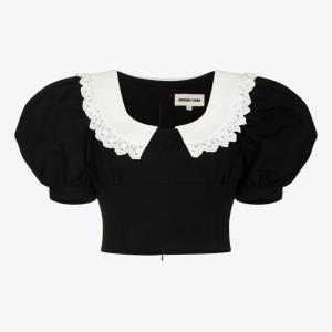 Black Puff Sleeve Blouse