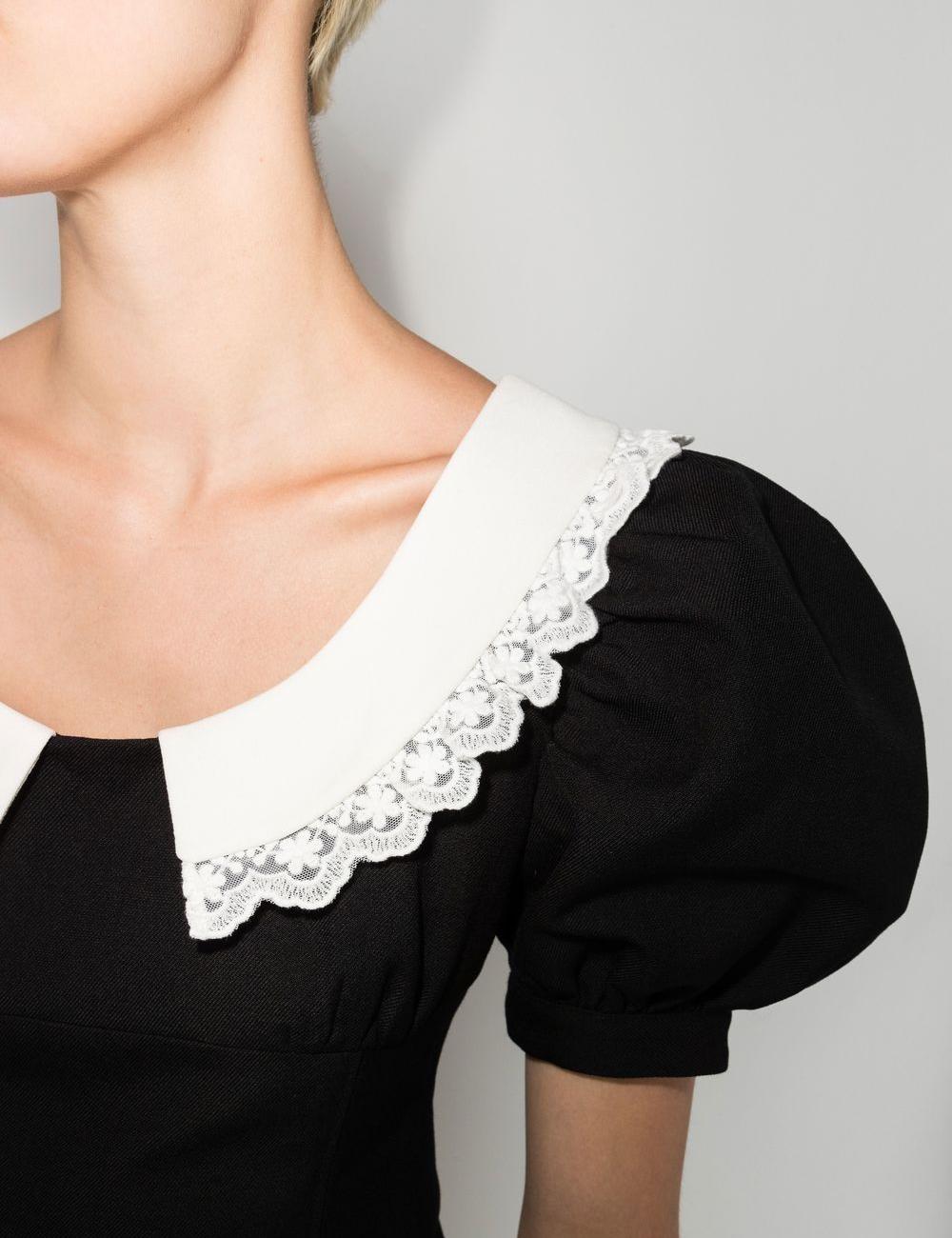 Black Puff Sleeve Blouse