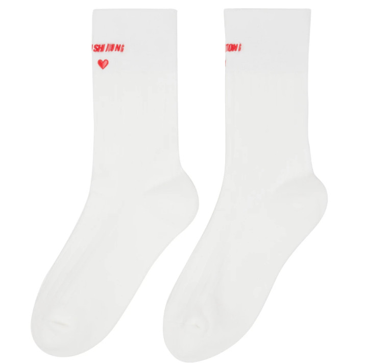 White Logo Socks