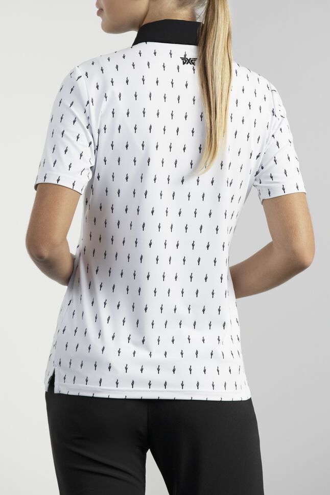 Women's Cactus Print Polo