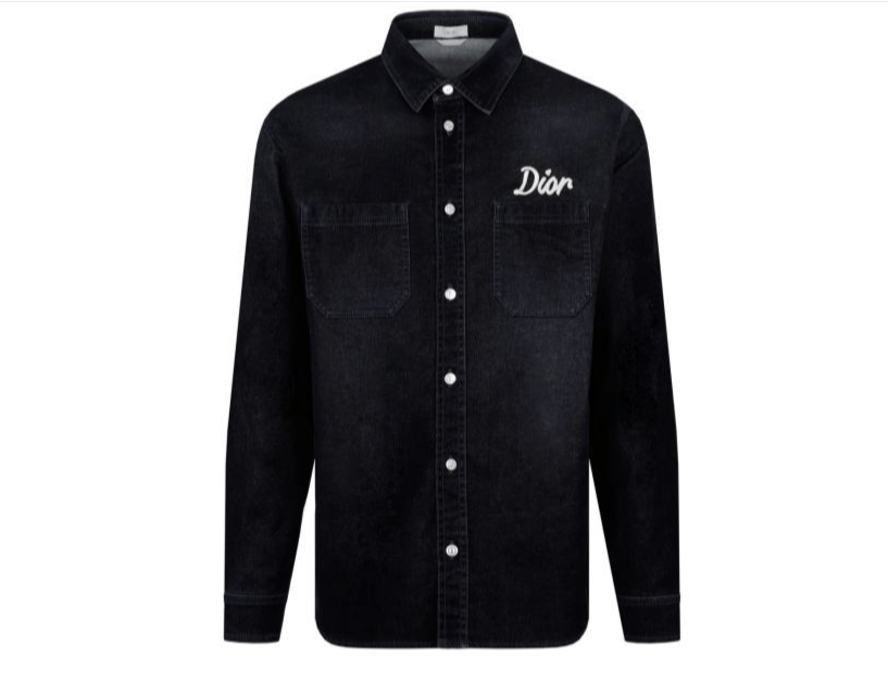 DIOR logo denim shirt