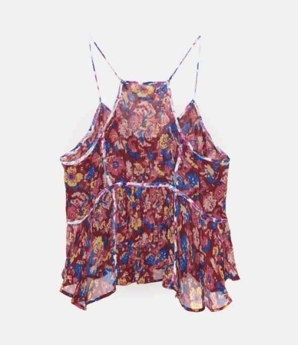 Letta Floral Ruffle Top