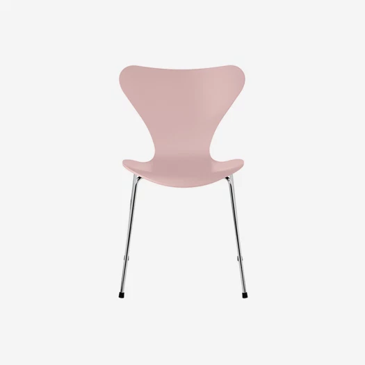 Fritz Hansen Series 7 Chair Chrome Base Lacquered Pale Rose