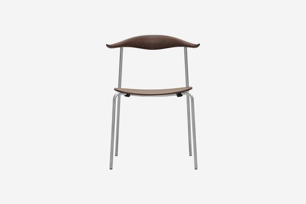 Carl Hansen & Son CH88T Chair Stainless Steel Oak & Smoke Stained Finish