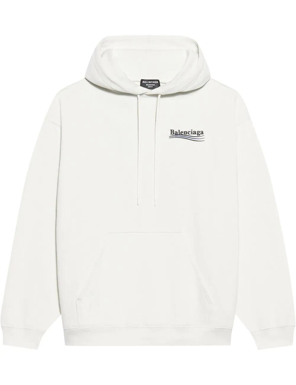 Logo embroidered medium fit hoodie