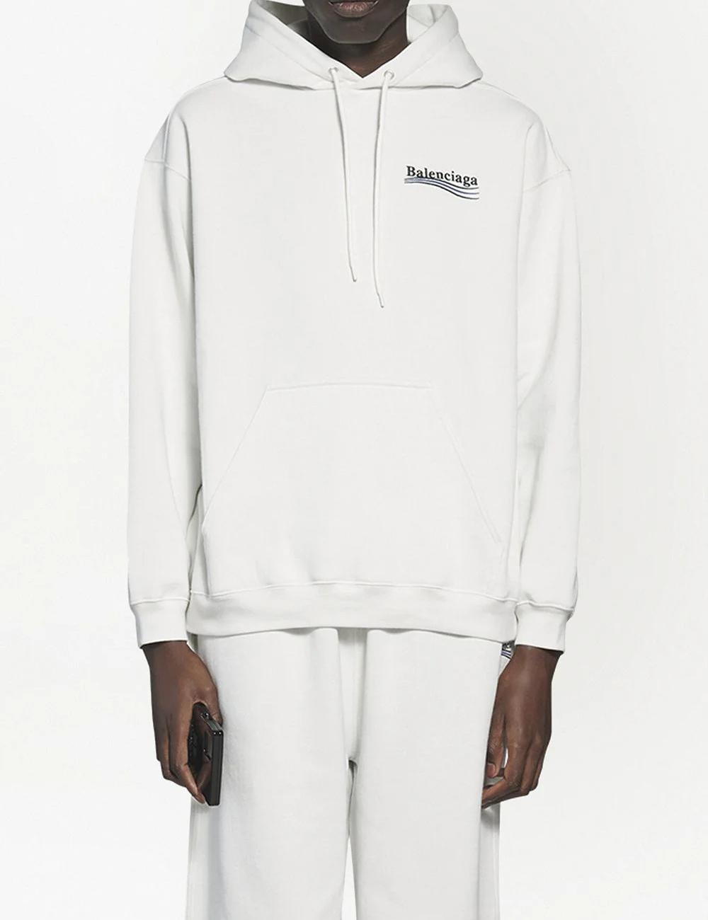 Logo embroidered medium fit hoodie