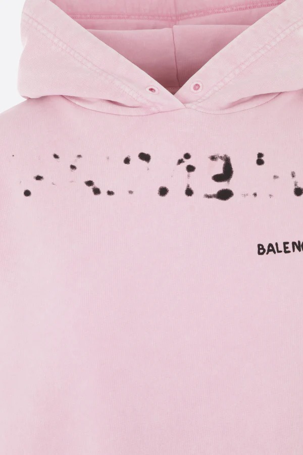 Hand-drawn logo hooded sweatshirt