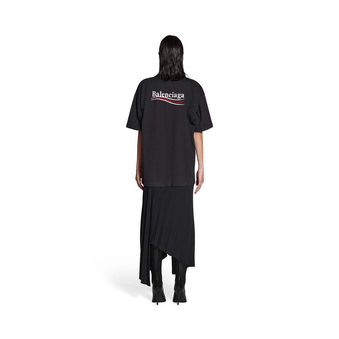 Logo Pleated T-shirt Dress