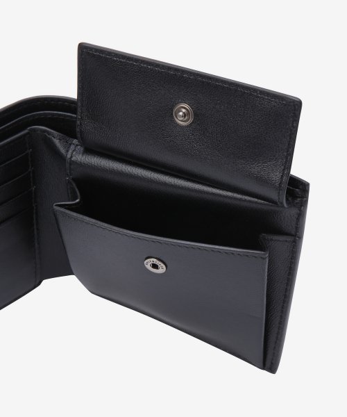 Men's Emboss Monogram Short Purse - Black