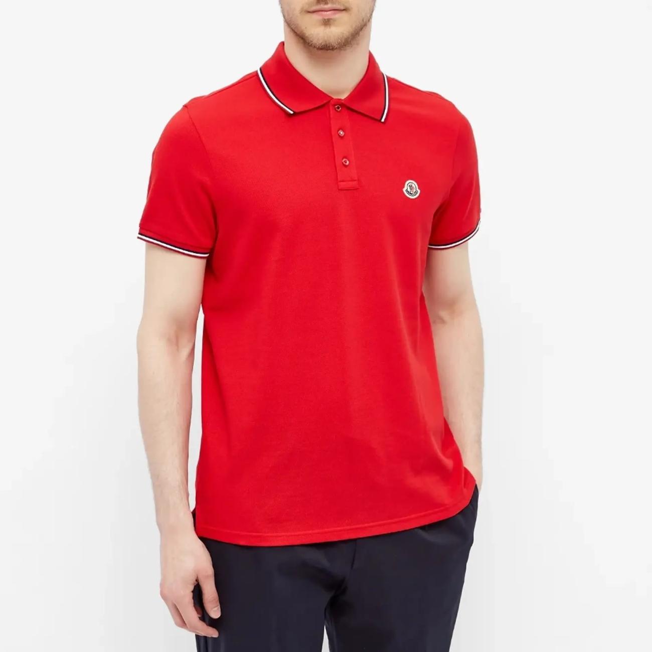 Logo patch short-sleeved pique red