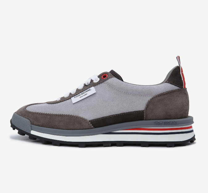 LIGHT GREY KID SUEDE TECH RUNNER