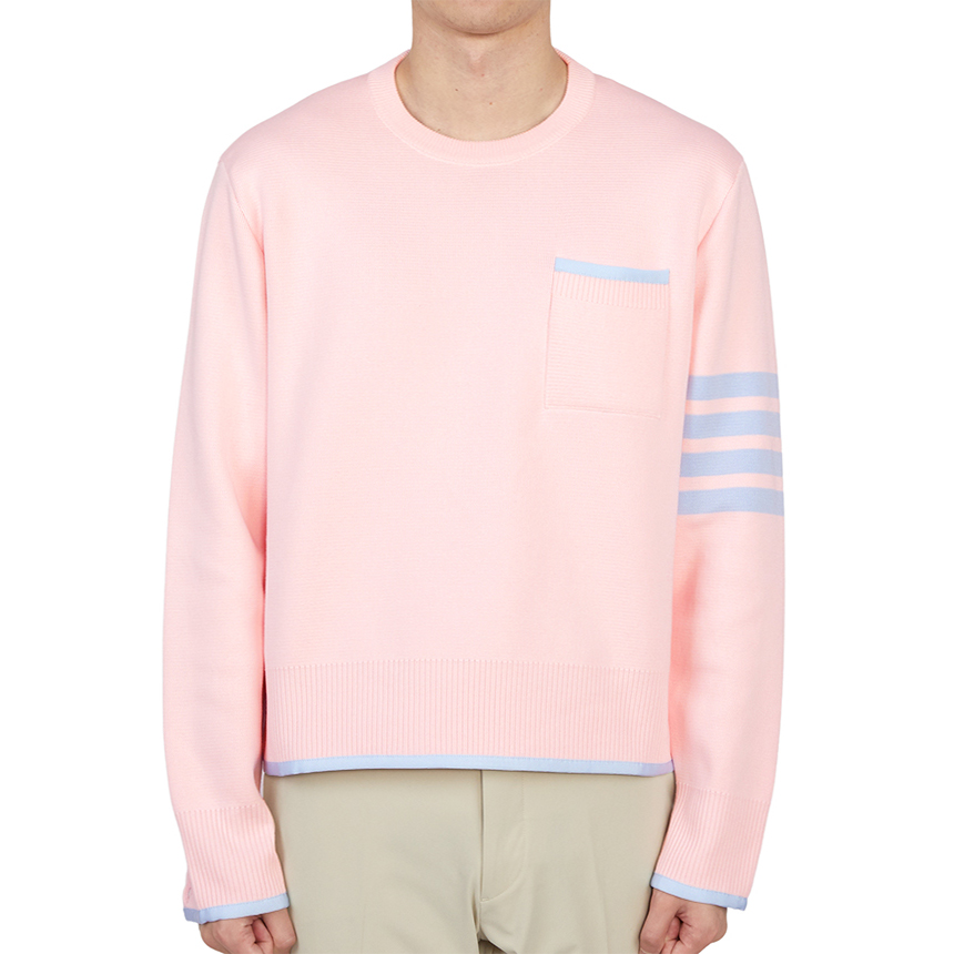 4 BAR STRIPE MILANO STICH TIPPING KNIT