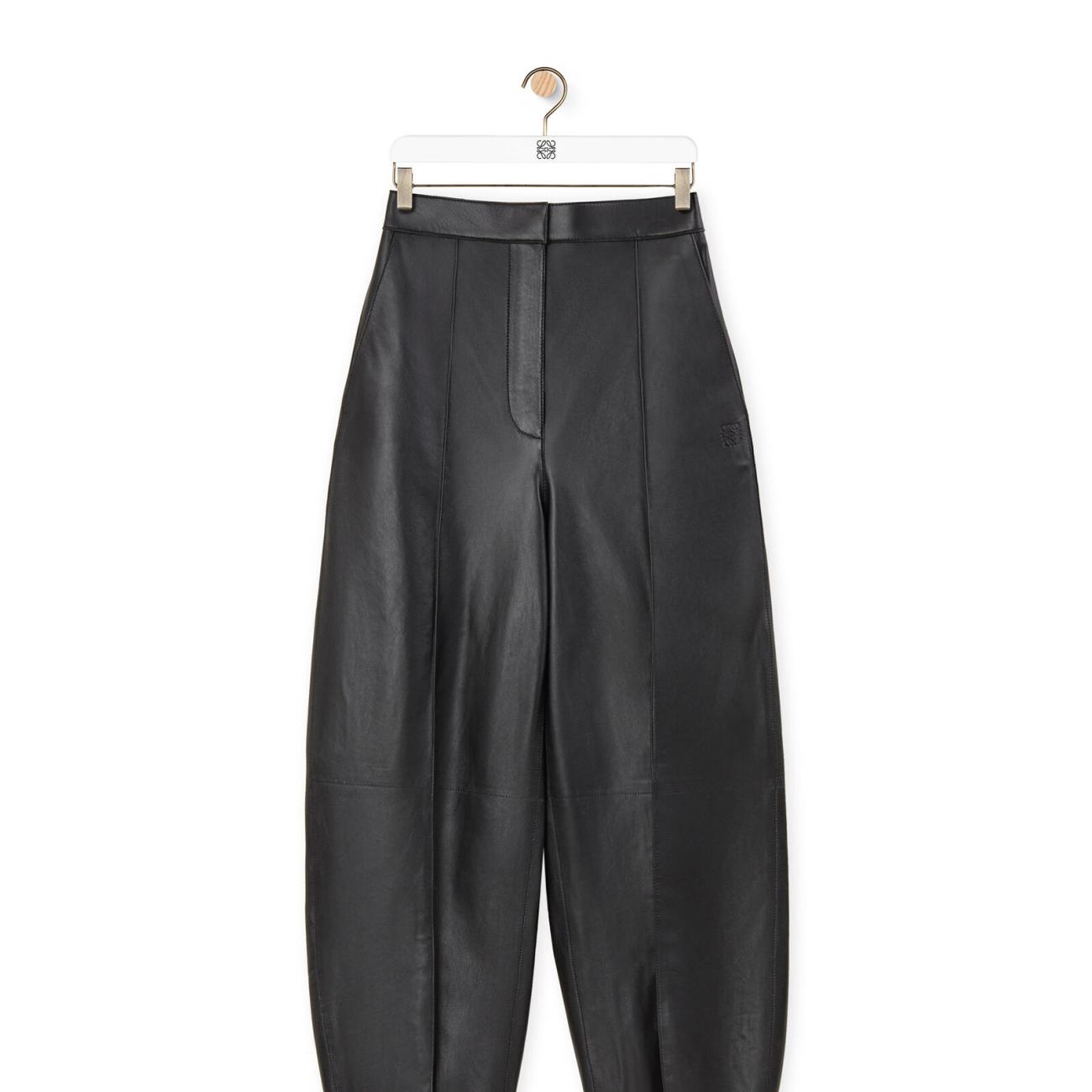 Balloon trousers in nappa Black