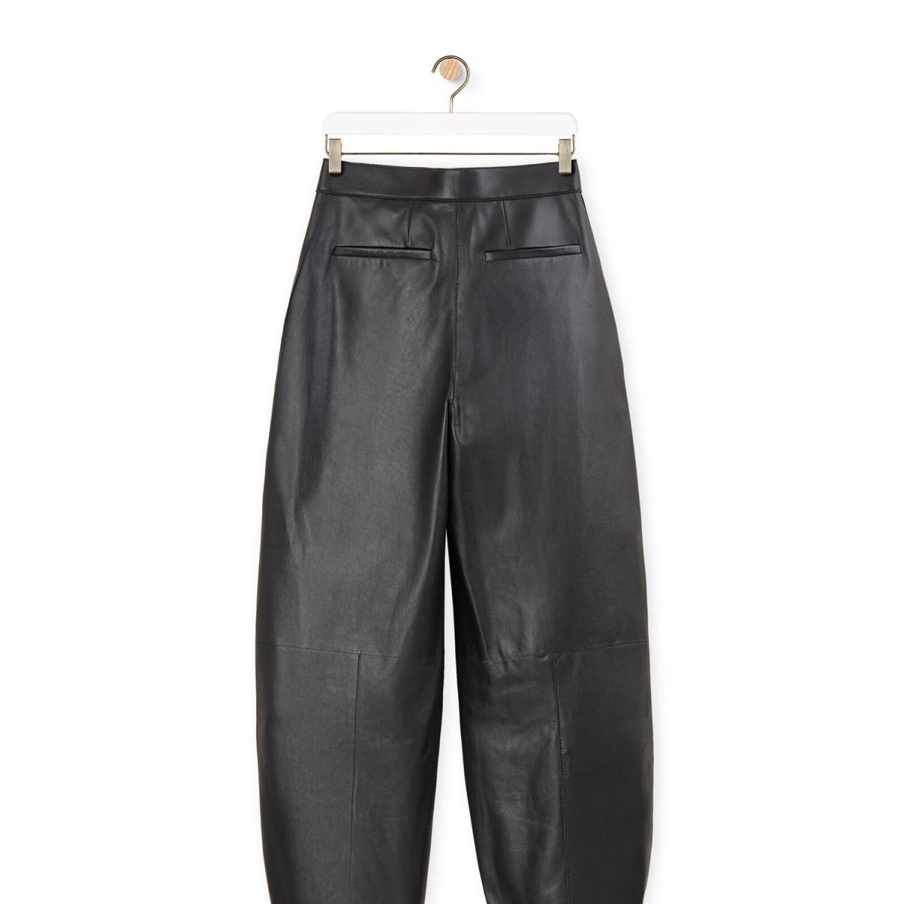 Balloon trousers in nappa Black