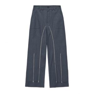 DOUBLE ZIPPER CHINO PANTS IN NAVY