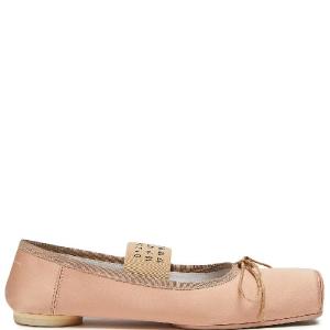 logo strap ballerina flats