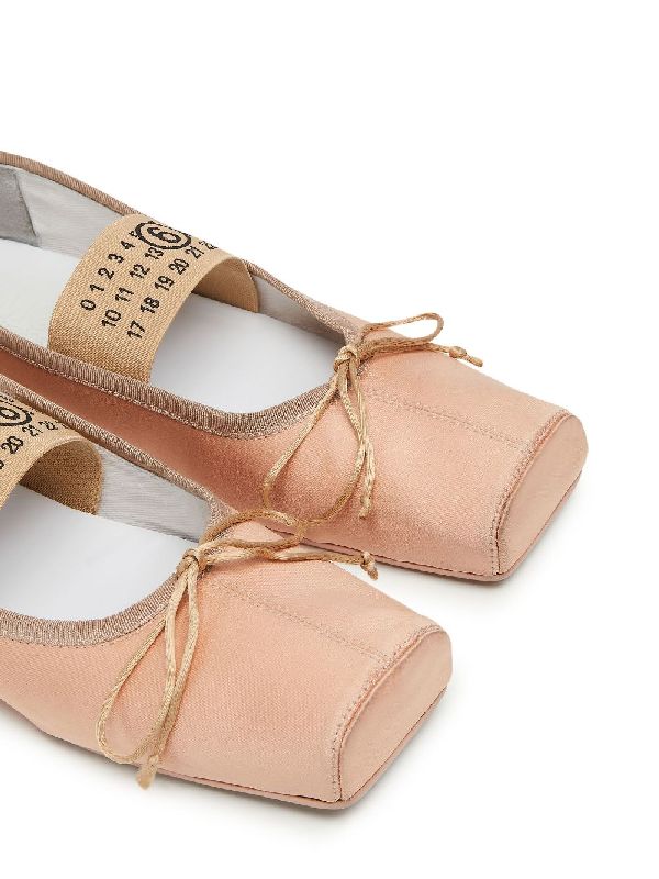 logo strap ballerina flats