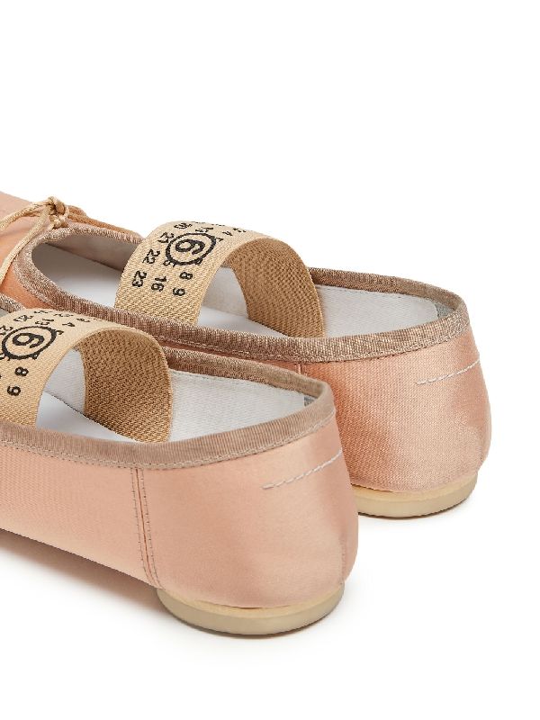 logo strap ballerina flats