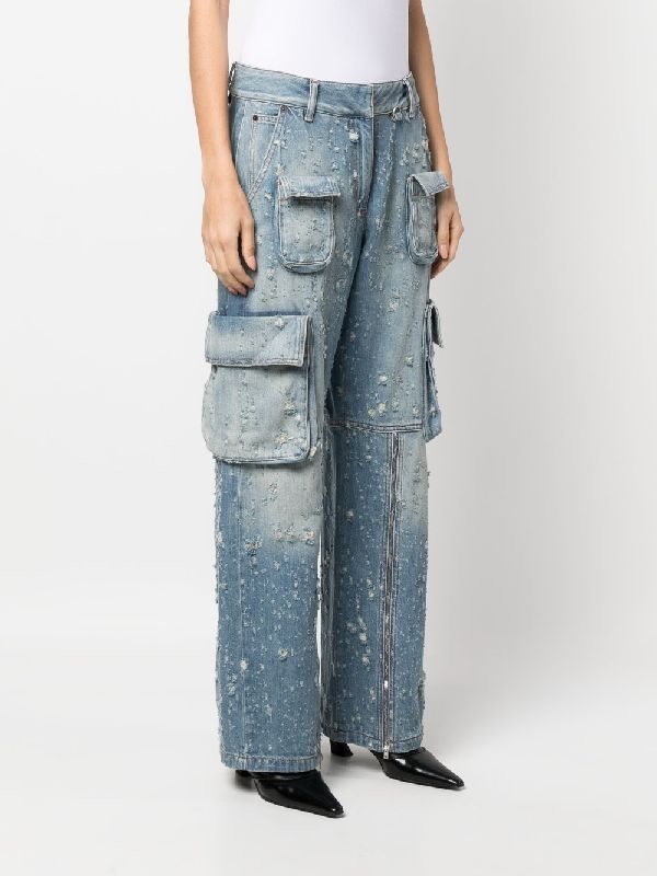 distressed cargo denim