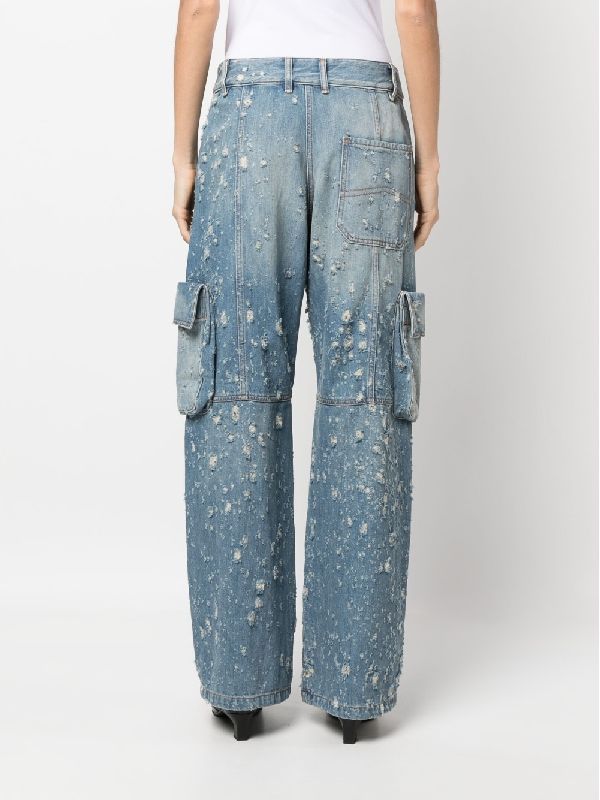 distressed cargo denim