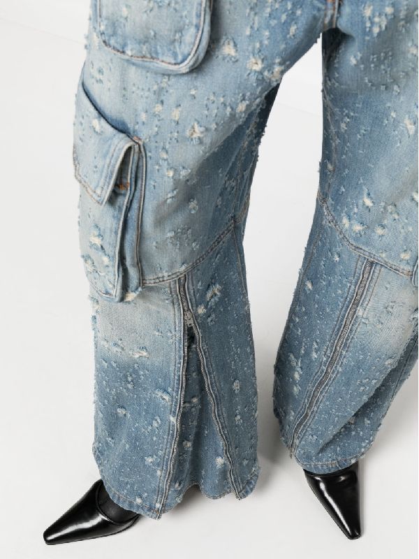 distressed cargo denim