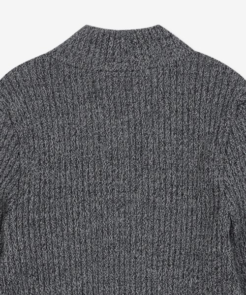 Women's High Neck Knit - Melange Grey