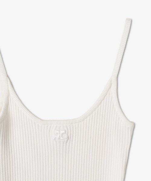  Women's sleeveless knit - white
