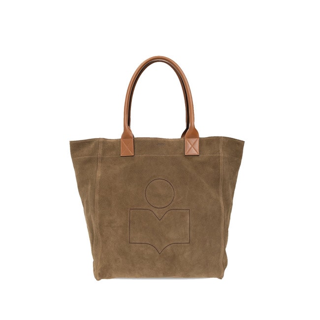 Yenky suede logo tote bag