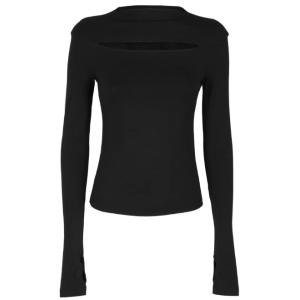 Slit long sleeve top