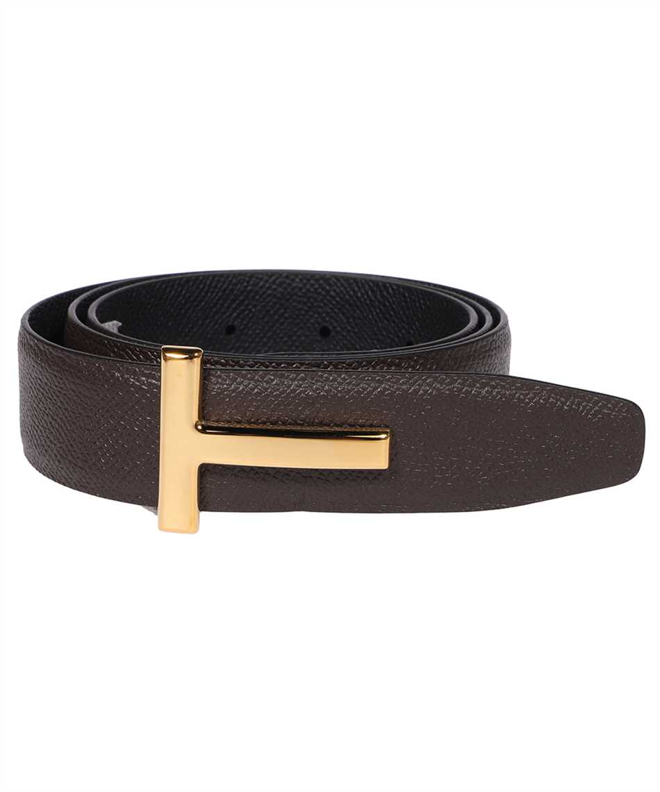Tom Ford T-buckle reversible belt 30mm chocolate/black