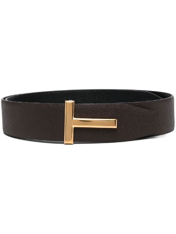 Tom Ford T-buckle belt 40mm chocolate/Black