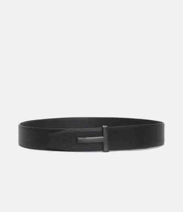  T ICON REVERSIBLE LEATHER BELT BLACK
