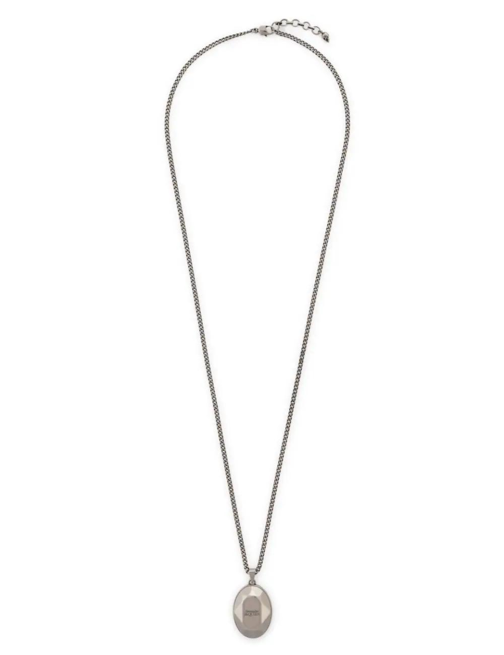 Facet stone necklace