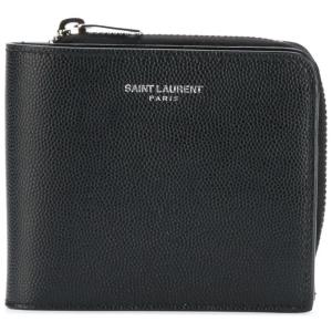 zip-around leather short wallet