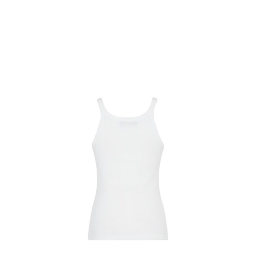 Logo embroidered cotton top