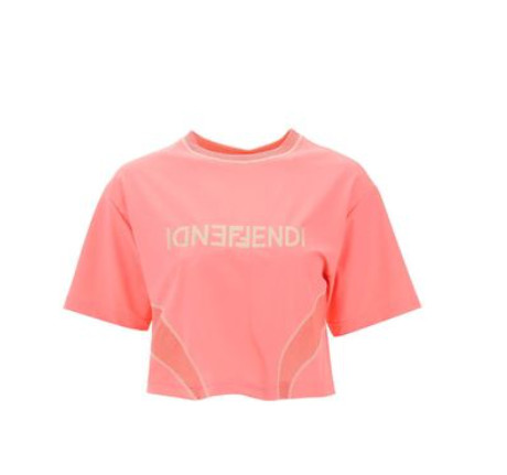Logo printed cropped T-shirt