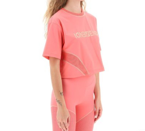 Logo printed cropped T-shirt