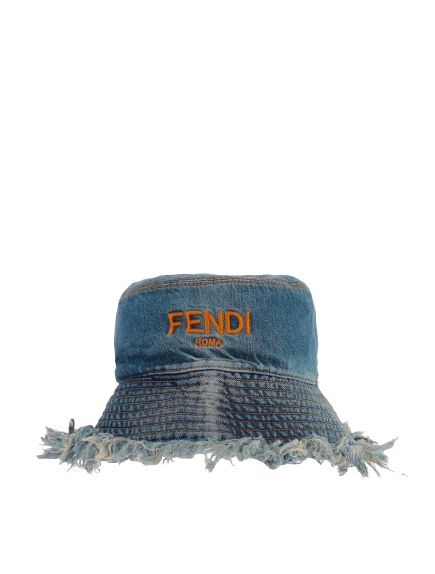 Denim Logo Bucket Hat