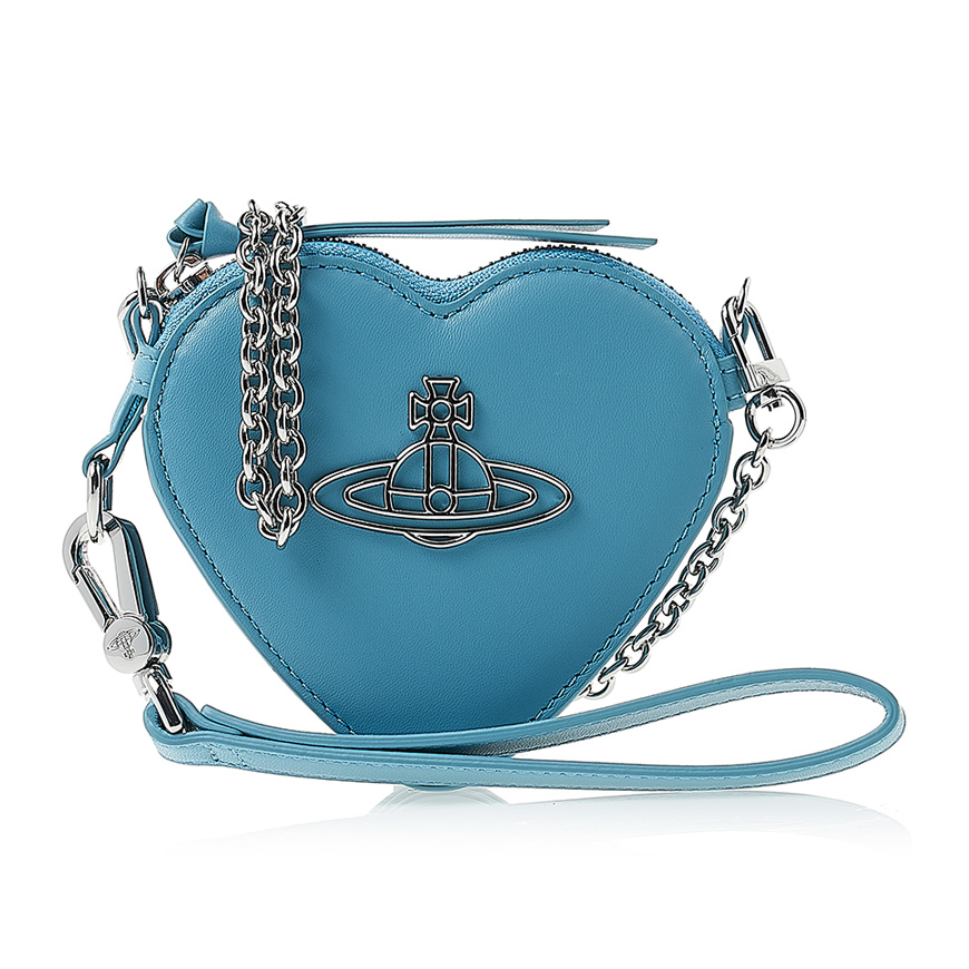 Women Nappa Thin Line Heart Wristlet