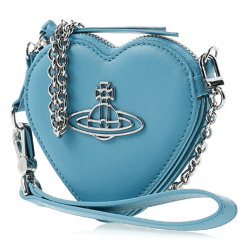 Women Nappa Thin Line Heart Wristlet